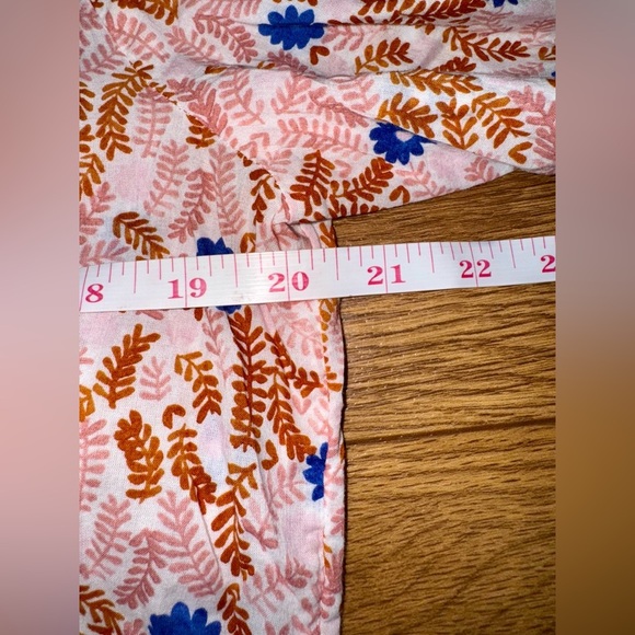 Talbots Pink and Brown Floral Pintuck Long Sleeve Blouse Sz Xp Plus Petite Sheer - Picture 4 of 10